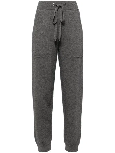 S Max Mara Opera Elastic Waist Knit Pants In Grey