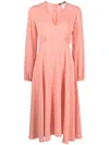 S Max Mara Lago Long-sleeved Maxi Dress In Orange