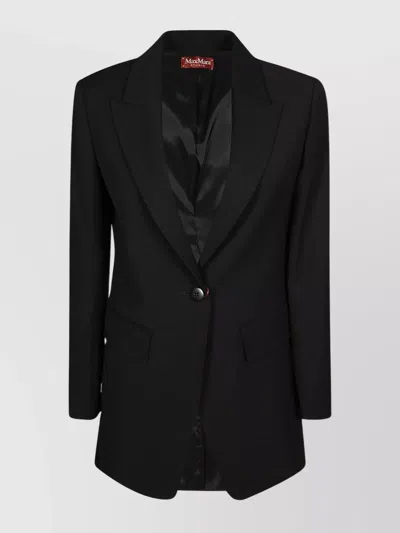 's Max Mara Lapel Blazer With Flap Pockets In Black