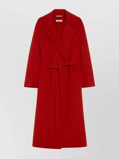 's Max Mara Lapel Collar Wool Wrap Coat