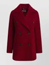 S Max Mara Lapels Double-breasted Design Button Detailing Pockets In Red