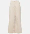 S Max Mara Lapo High-rise Linen Wide-leg Pants In Neutrals