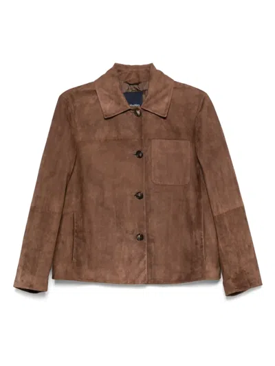's Max Mara Leather Jacket In Brown