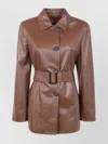S Max Mara Leather Jacket In Brown