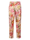 's Max Mara Printed Silk Pajama Pants With Elastic Waistband