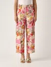 's Max Mara Elastic Waistband Floral Print Lightweight Wide Leg Trousers In Floreale
