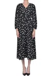 S Max Mara Leila Polka Dot Dress In Black