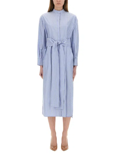 S MAX MARA "LIGHT BLUE" MIDI DRESS