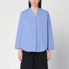 Shop 's Max Mara Light Blue Shirt In Cotton Canvas