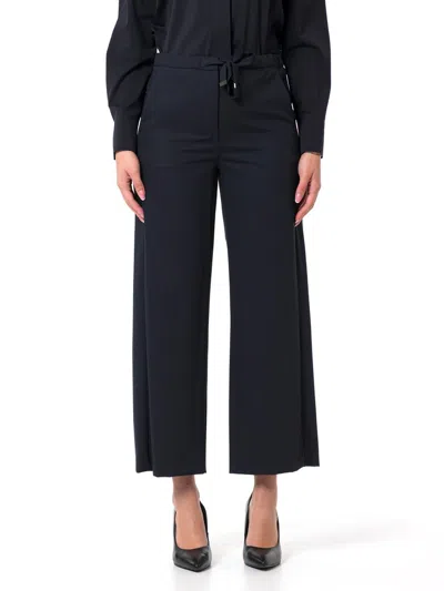 's Max Mara Light Grey Wool Argenta Wide-leg Pant