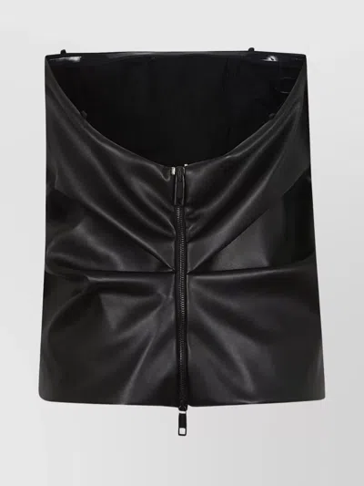 S Max Mara Lindsey Faux Leather Body- Top In Black