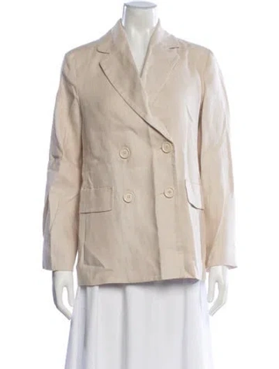 Pre-owned S Max Mara Linen Blazer In Neutrals