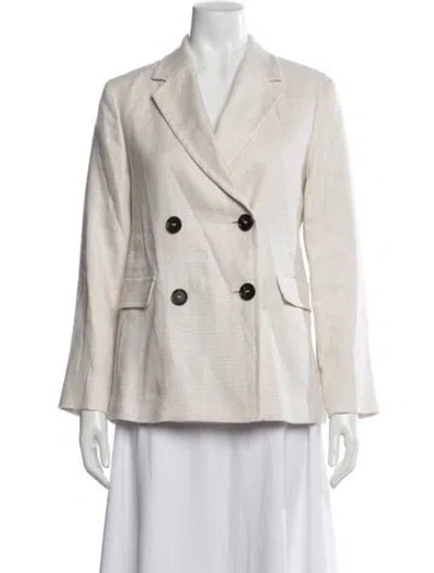 Pre-owned S Max Mara Linen Blazer In Neutrals