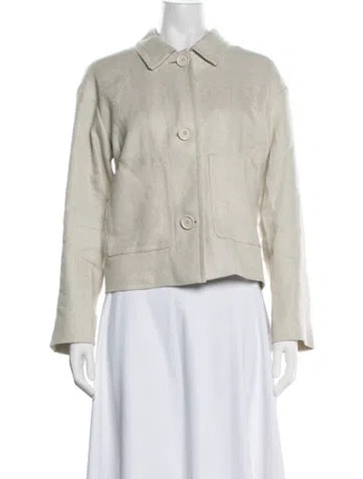 Pre-owned S Max Mara Linen Blazer In Neutrals