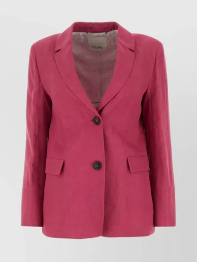 'S MAX MARA LINEN BLAZER NOTCH LAPEL