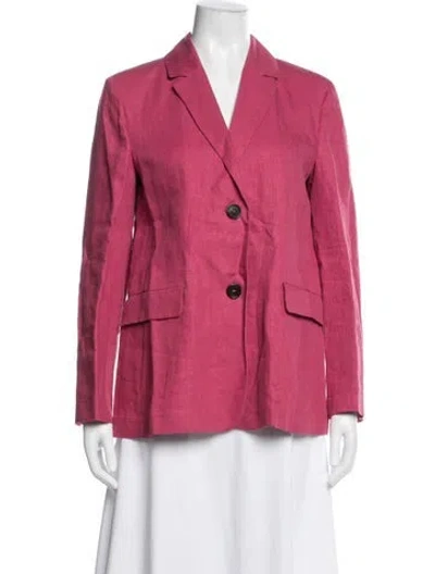 Pre-owned S Max Mara Linen Blazer In Pink