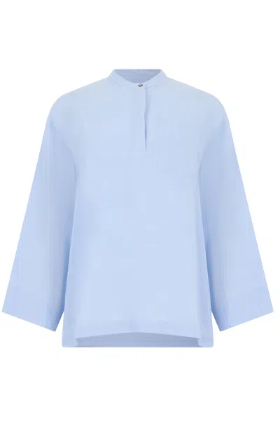 's Max Mara S Max Mara Linen Blouse In Blue