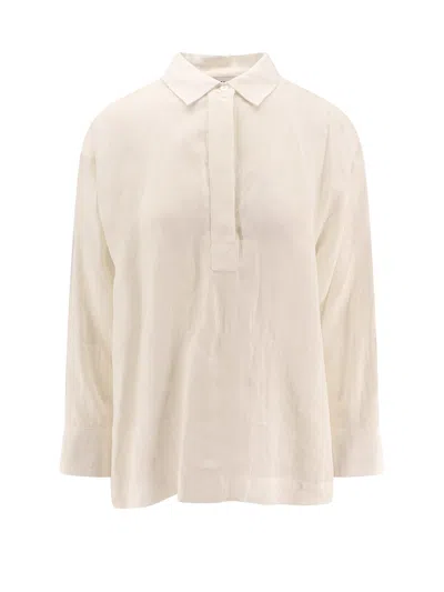 's Max Mara Linen Canvas Shirt In White