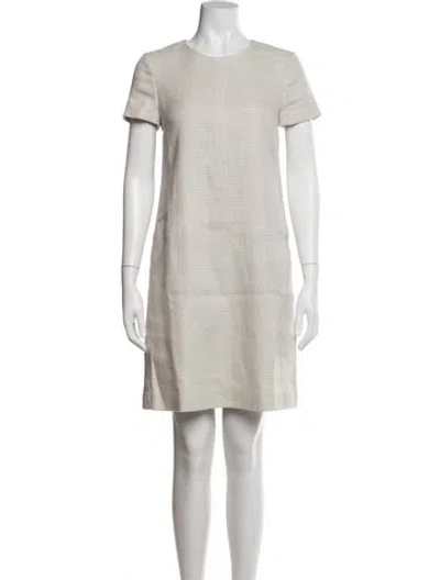 Pre-owned S Max Mara Linen Knee-length Dress In Neutrals
