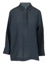 's Max Mara Linen Polo Shirt Shirts Blue