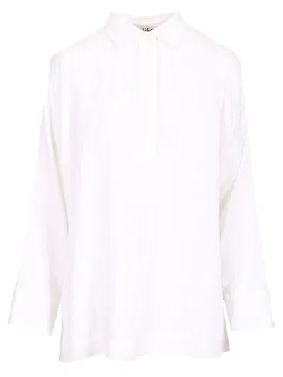 's Max Mara Linen Polo Shirt Shirts White