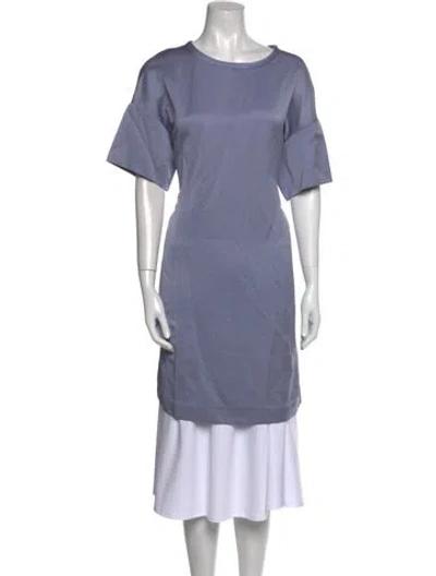 Pre-owned 's Max Mara Linen Scoop Neck Tunic In Purple