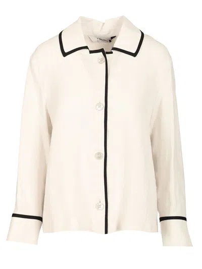 's Max Mara Linen Shirt Shirts White