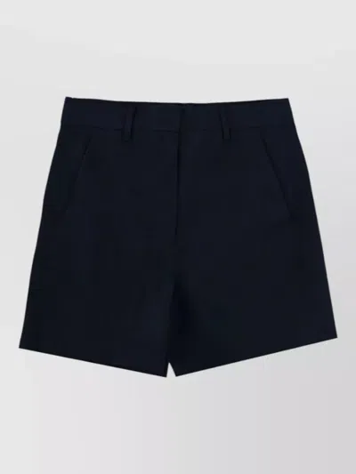 S Max Mara Linen Shorts In Blue