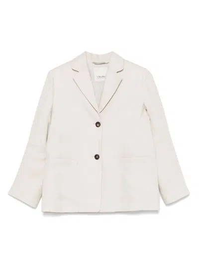 's Max Mara S Max Mara Linen Single-breasted Jacket In Beige