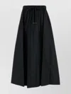 S Max Mara Lirica Poplin Skirt Drawstring Detail In Black