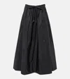 S Max Mara Lirica Poplin Skirt Drawstring Detail In Black