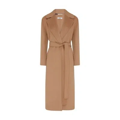 S Max Mara Livia Long Belted Coat In Beige