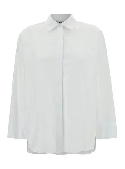 's Max Mara Lodola White Shirt With Concealed Closure In Cotton Woman