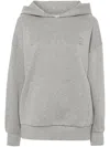 S Max Mara Womens Medium Grey Sapore Brand-embroidery Cotton-blend Hoody In Grey