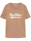 S Max Mara Logo Cotton T Shirt In Brown