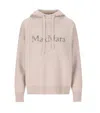 's Max Mara Logo Embellished Knitted Hoodie In Beige