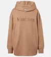 S Max Mara Visiera Hooded Sweatshirt Max Mara Logo Sweatshirts Beige In Brown