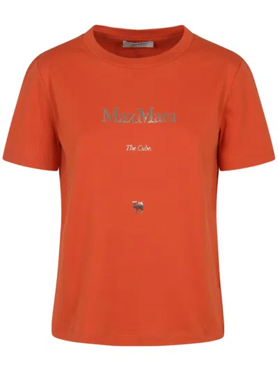 S Max Mara Logo-print T-shirt In Orange