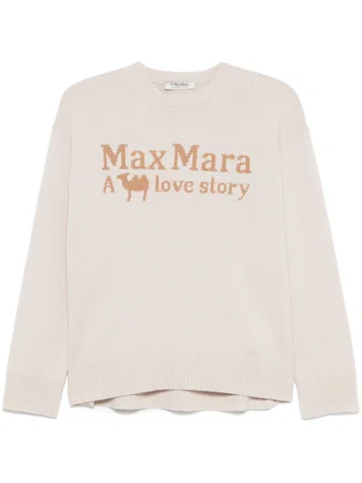 's Max Mara S Max Mara Logo Wool Jumper In Neutrals
