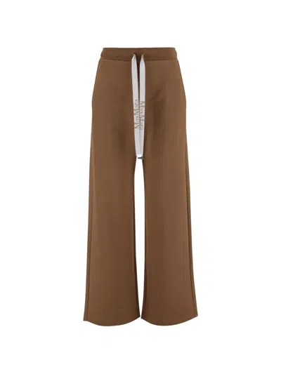 S Max Mara Logo-drawstring Track Pants In Neutral