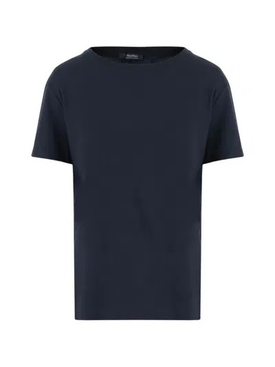's Max Mara Logo-embroidered T-shirt In Blue