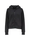S Max Mara ' Hooded Cotton Zip-up Sweatshirt With Kangaroo Pocket In Gray