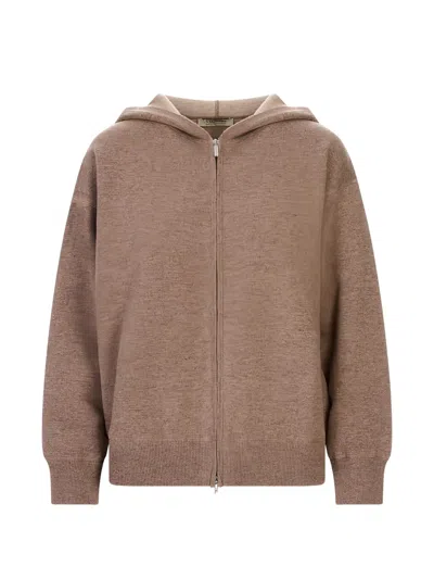 's Max Mara Logo-intarsia Zip-up Hoodie In Neutral
