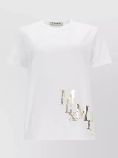 S Max Mara Logo-print Cotton T-shirt In White
