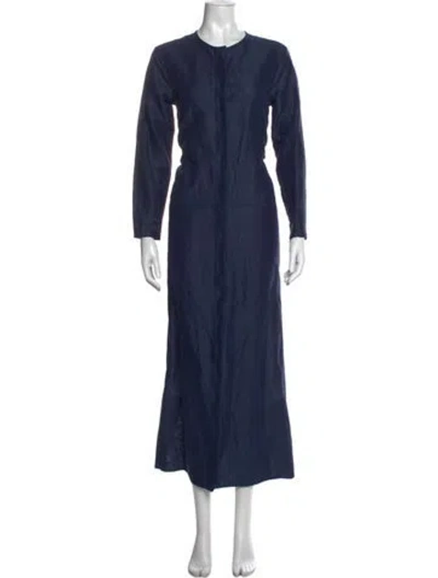 Pre-owned S Max Mara Long Dress In Blue