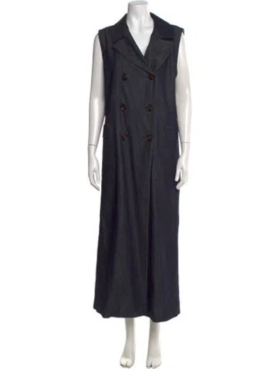 Pre-owned S Max Mara Long Dress In Blue