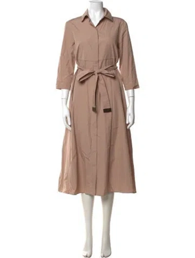 Pre-owned S Max Mara Long Dress In Neutrals