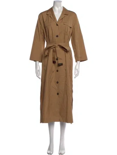 Pre-owned S Max Mara Long Dress W/ Tags In Neutrals