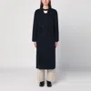 's Max Mara Favola Wool Double Breasted Long Coat In Blue