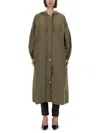 S Max Mara Long Parka "theodore" In Green